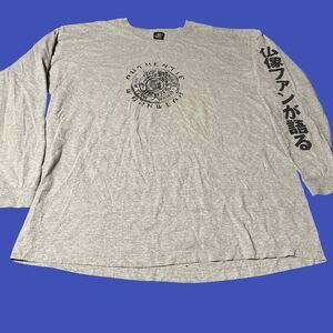 Hydraulic T Shirt Long Sleeve Y2K Mens XXL Gray Black Cotton USA